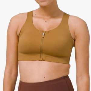Lululemon high support elite zip front bra spiced bronze 32DD - almost new!